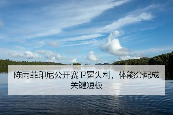 陈雨菲印尼公开赛卫冕失利，体能分配成关键短板