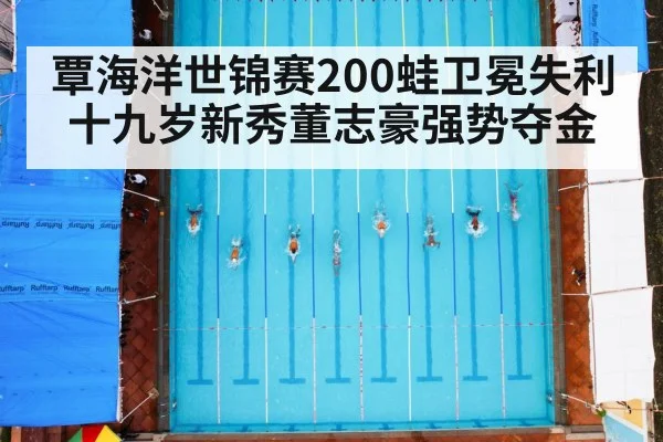 覃海洋世锦赛200蛙卫冕失利十九岁新秀董志豪强势夺金
